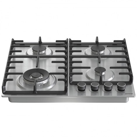 Gorenje | GW642ABX | Hob | Gas | Number of burners/cooking zones 4 | Rotary knobs | Stainless steel - 4